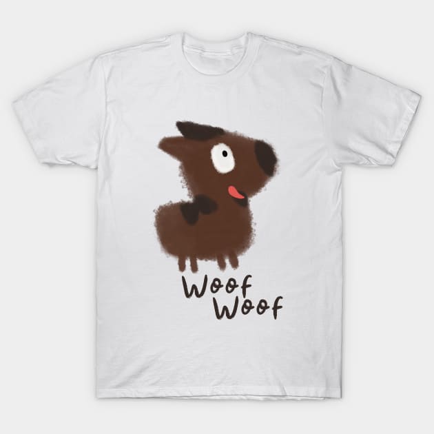 Woof Woof T-Shirt by Nikki_Arts